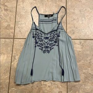 Light blue Buckle Boutique tank top